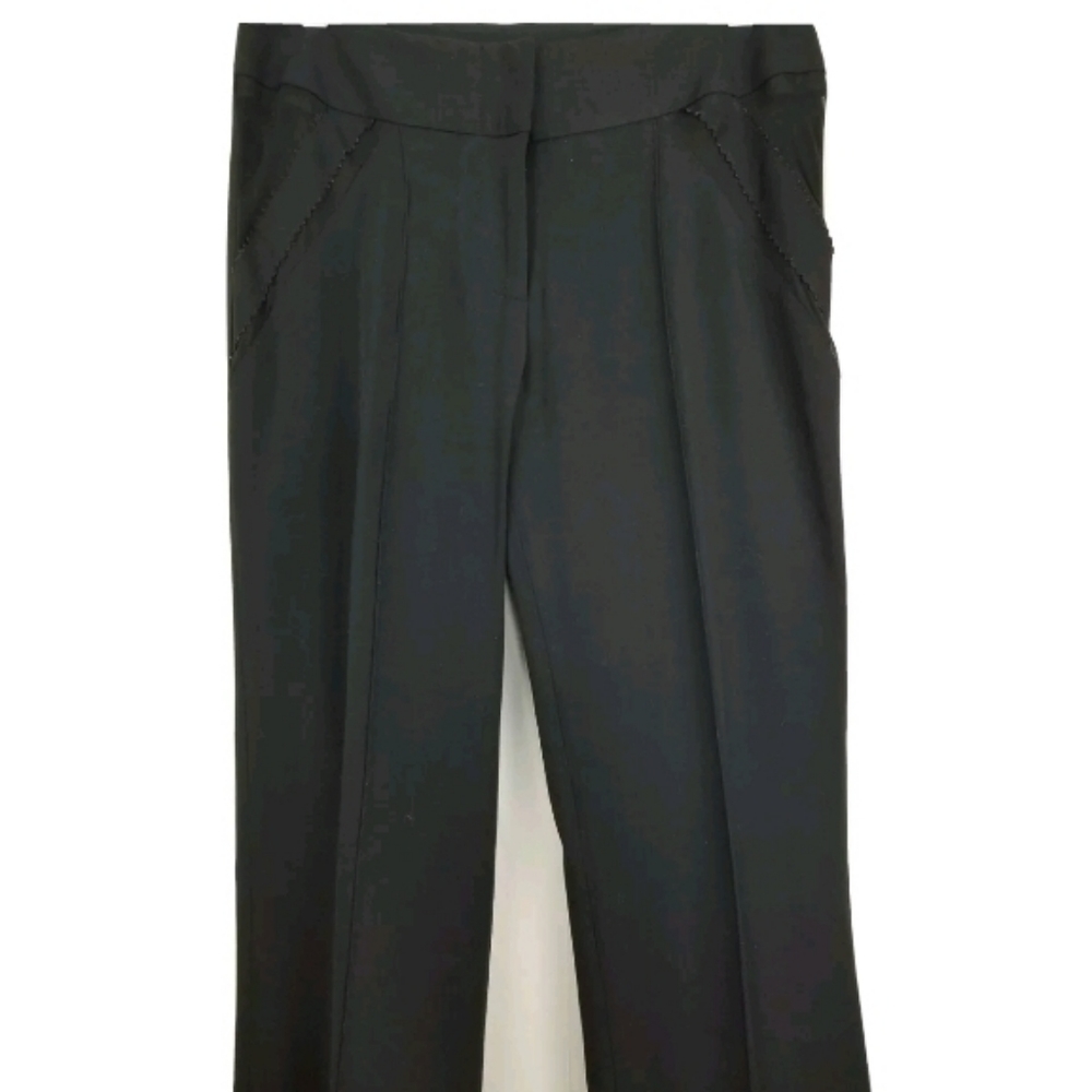 Yigal Azrouel Pants Womens Size 4 Black Peekaboo Mesh Inlay High Waist Trouser